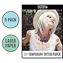 Amazon.com : Tattify DIY Temporary Tattoo Paper 5 Sheet Pack For Laser ...