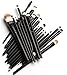 MELADY20pcs Multi-function Pro Cosmetic Powder Foundation Eyeshadow Eyeliner Lip Makeup Brushes Sets (Black) primary