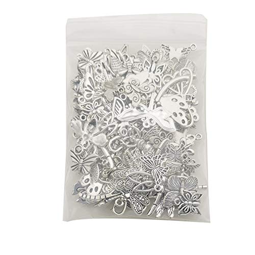 Youdiyla Insect Charms Collection, Bulk Dragonfly Butterfly Bee Charms Metal Pendant Craft Supplies Findings for Necklace and Bracelet Jewelry Making (H295) - Thumbnail 4