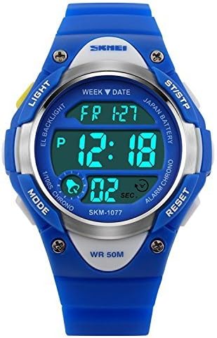 Boys Watches Kids watch Dial Digital Analog Display Waterproof Sports Casual LED Wrist Watches Blue