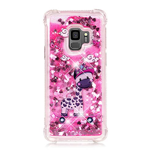 Galaxy S9 Case, Folice 3D Cute Pattern Bling Liquid Glitter 