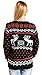 CHRISTMAS Sweater / Cardigan, with Various Lovely Patterns of Reindeer / Snowman / Snowflakes / Tree (L, Deer&Snowflake-Black)