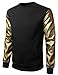 URBANCREWS Mens Hipster Hip Hop Long Sleeve Pullover Crewneck Sweatshirt