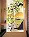 LIGICKY Japanese Style Noren Long Doorway Curtain Door Tapestry for Home Decoration 33.5 x 59 inch (Owls & Cats & Mountain)