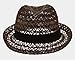 MIRMARU Summer Foldable Trilby Short Brim Lightweight 100% Linen Crushable Fedora Hat With Band(Coffee)