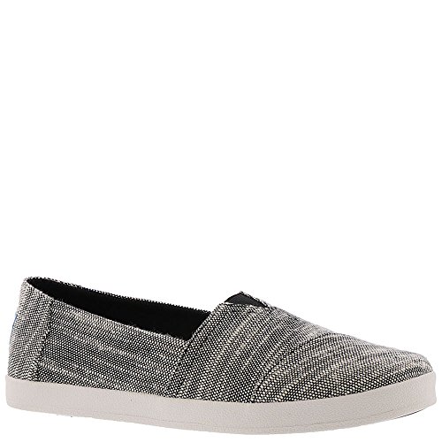 Toms women s avalon black slubby cotton 7.5 b us