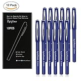 Kyinflose Pens, Smooth Gel Ink Roller Ball Pens, Fine Point, Blue, 12-Pack (0.5mm)