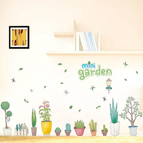 Artec360 Cactus Decals for Family Walls Plant Stickers Environmental Protection PVC Material Recycling Baby Nursery Fancy Wall Decals 135x72 cm / 54x28 Inches