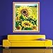 MXJSUA DIY 5D Diamond Painting by Number Kits Full Drill Rhinestone Pictures Arts Craft Home Wall Decor Sunflower 12x16inch