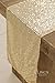 Ling's moment Sparkly Sequin Table Runner Champagne 12 x 108 Inch (Hem Edge) for Thanksgiving Christmas Wedding Engagement Party Bridal Baby Shower Dresser Decorations