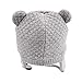 Bamery Baby Crochet Hat Infant Cute Bear Ear Beanie Toddler Boys Girls Earflap Hats for Fall Winter Warm Cap (Bear Gray, 0-6M)