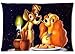 Accurate Store 1955 American animated romance film Lady and the Tramp Pillow case Covers Standard Size 20