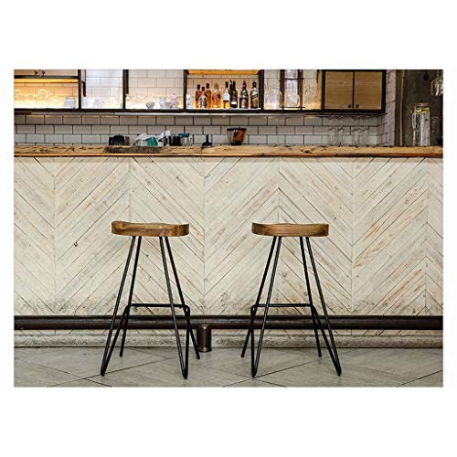 LYP Barhocker Barstuhl Barhocker Eisen Kunst Frühstück Stuhl Geeignet Für Bar Küche Home Office Möbel (Color : B) – Bild 4