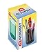 Acrimet Jumbo Pencil Holder, Pen Cup, Caddy Super-Sized Desktop Organizer for Students, Artists and Professionals (Plastic) (Solid Red Color)
