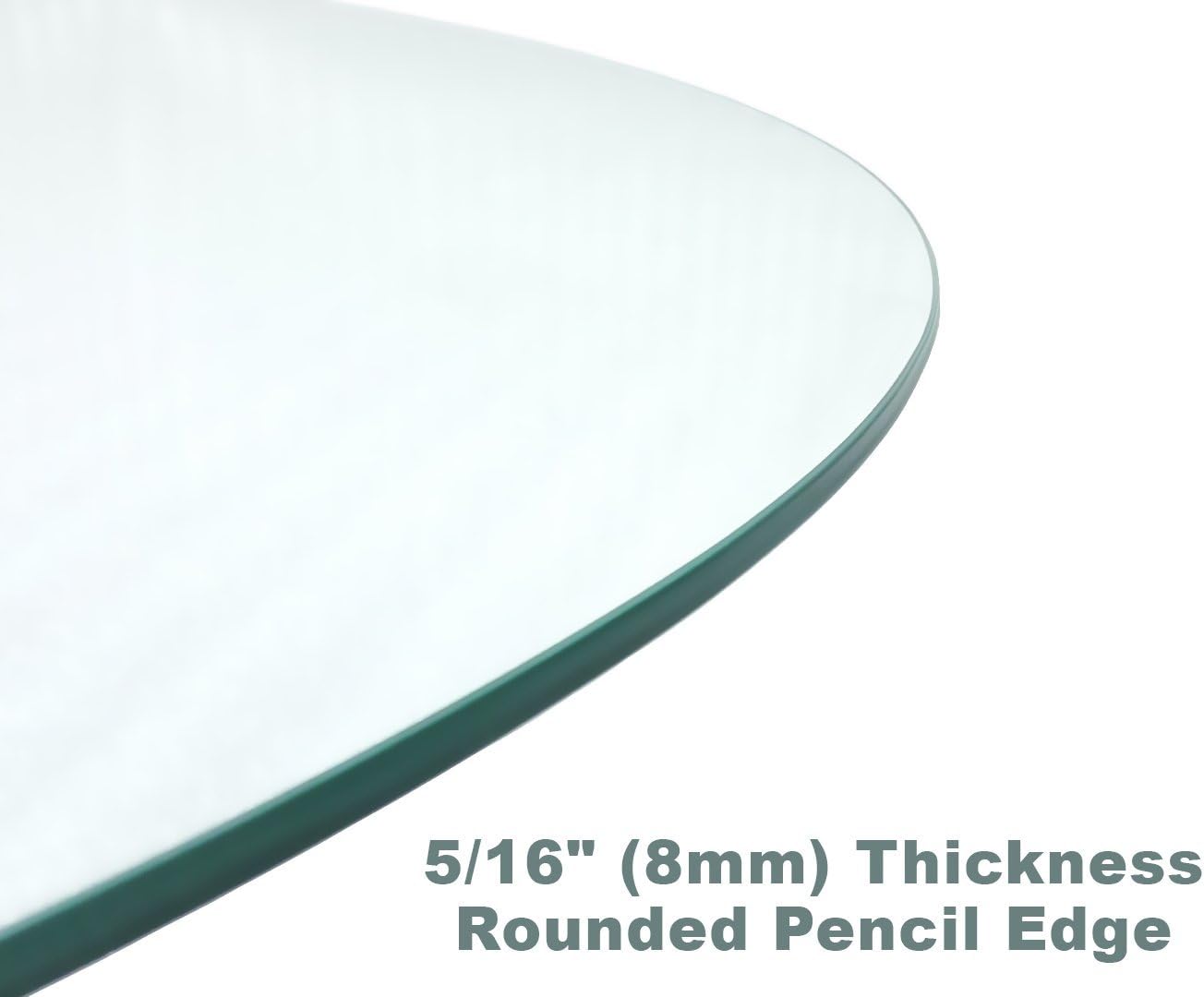 Tempered Glass Table Top with Rounded Edge (36"): Home & Kitchen