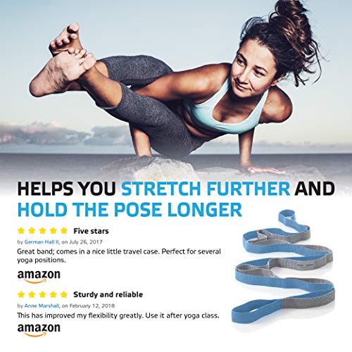 image for Sport2People Stretching Strap for Yoga and Rehabilitation – 2 Free E