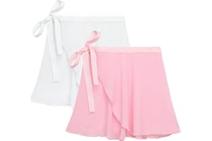 Zando Toddler Ballet Skirts for Girls Dance Adult Ballet Skirt Women Chiffon Wrap Tie with Adjustable Waistband