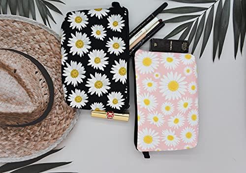 Borsun 2 Pcs Cosmetic Bag for Women Small Make Up Bag Waterproof Travel Toiletries Pouch with Zipper for Organizing Small Items, Gift Bags for Birthday Christmas(Daisy Flower 1) 3 Borsun 2 Pcs Cosmetic Bag for Women Small Make Up Bag Waterproof Travel Toiletries Pouch with Zipper for Organizing Small Items, Gift Bags for Birthday Christmas(Daisy Flower 1)
