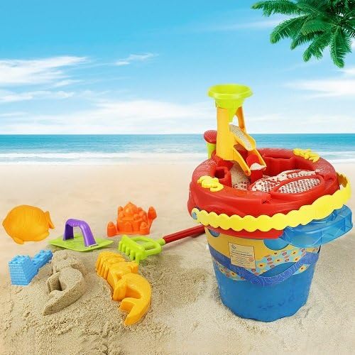 beach bucket with sprinkler hose