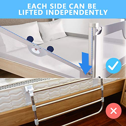 RDHOME 59" Bed Rails for Toddlers Extra Tall Safety Baby Bed Guard