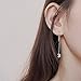 A&C Fashion Korean Version Chic Asymmetric Star and Moon Shaped Ear Line for Women. Unique Handmade Earrings Jewelry for Girl. (Silver Color)