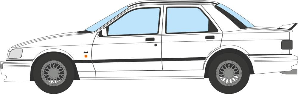 Oxford Diecast 1:76 Ford Sierra Sapphire Diamond White Collectable model 76FS005, 5.9cm x 2.5cm x 1.9cm