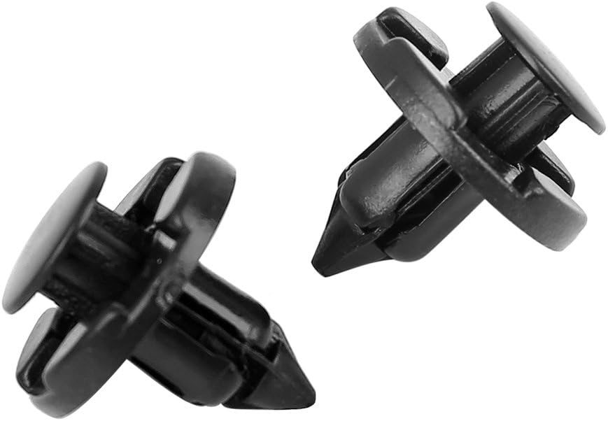 sourcing map 30 Pcs 8mm Hole Black Plastic Rivet Fastener Bumper Clip, 8mm/0.32inches - Image 3