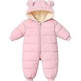 Ilyboz Infant Toddler Snowsuit Cute Baby Bear Suit Newborn Winter Coat Warm Hooded Jumpsuit for Boys Girls