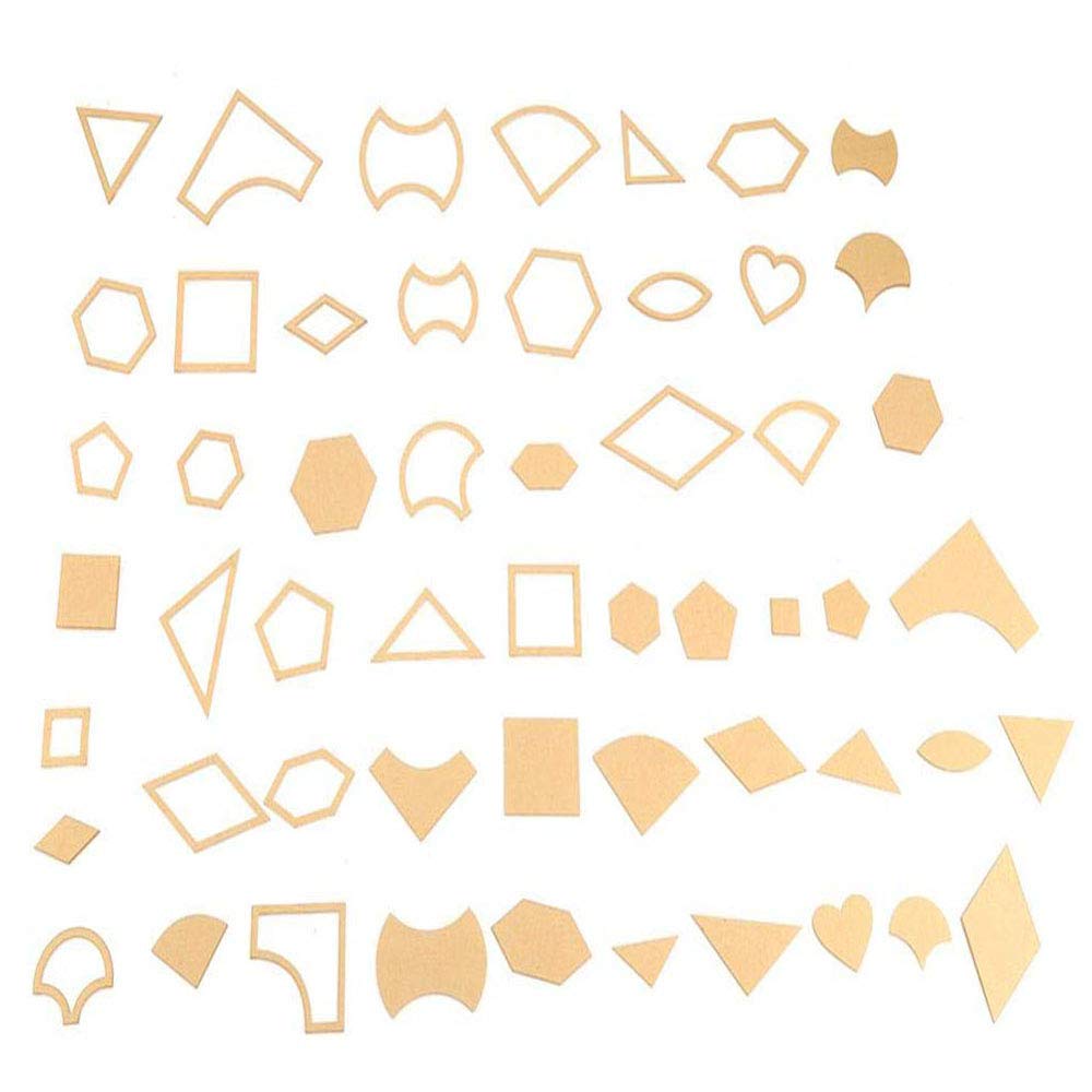 54 Pcs/Set Patchwork Stencil, Acrylic Patchwork Stencil, Patchwork Sewing Stencil, Clear Acrylic Pattern Template Set for Leather Craft, Sewing Tool, DIY Patchwork