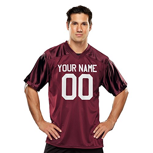 Custom Football Jersey for Youth and Adult you Design Online in Adult 2X-Large in White