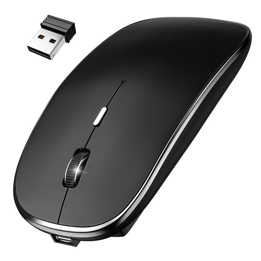 Mua 第2世代最強モデル 日以上連続使用可 超静音 超薄型 高感度 ワイヤレスマウス 充電式 光学式 2 4ghz 省エネルギー コンパクト 無線マウス 800 10 1600dpi Mac Windows Surface Microsoft Proに対応 ブラック 意匠登録 Tren Amazon Nhật Chinh Hang 21