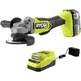 RYOBI ONEAND HP 18V BRUSHLESS Cordless 4-1/2 in. Angle Grinder KIT with 4.0 AH Battery A