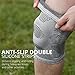 Knee Brace for Meniscus Tear Arthritis - Patella Stabilizer Knee Braces for Men Women Kids - Compression Knee Brace for Running Volleyball - Knee Support Sleeve Crossfit Powerlifting - Gray, L