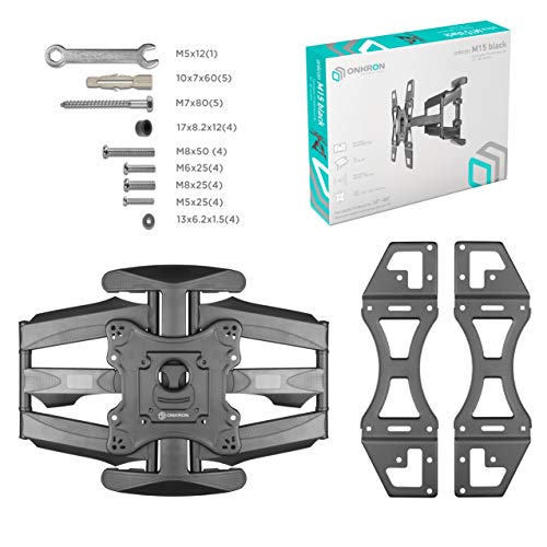 ONKRON TV Mount Tilt Swivel Wall Bracket for 39 to 70-Inch LED LCD Flat Panel TVs M15 Black - Thumbnail 6