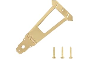 Domofa 6 String Trapeze Tailpiece Bridge Tailpiece for Jazz Archtop Semi-Hollow Guitar Replacement Parts (Gold)