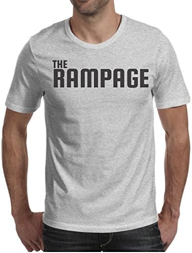Eoyles The-Rampages Young Men Comfortable Artistic Round Neck Grey Tee Shirt