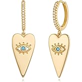 MYEARS Women Earrings Gold Huggie Hoop Dangle Drop 14K Gold Plated Small Simple Hypoallergenic Everyday Jewelry