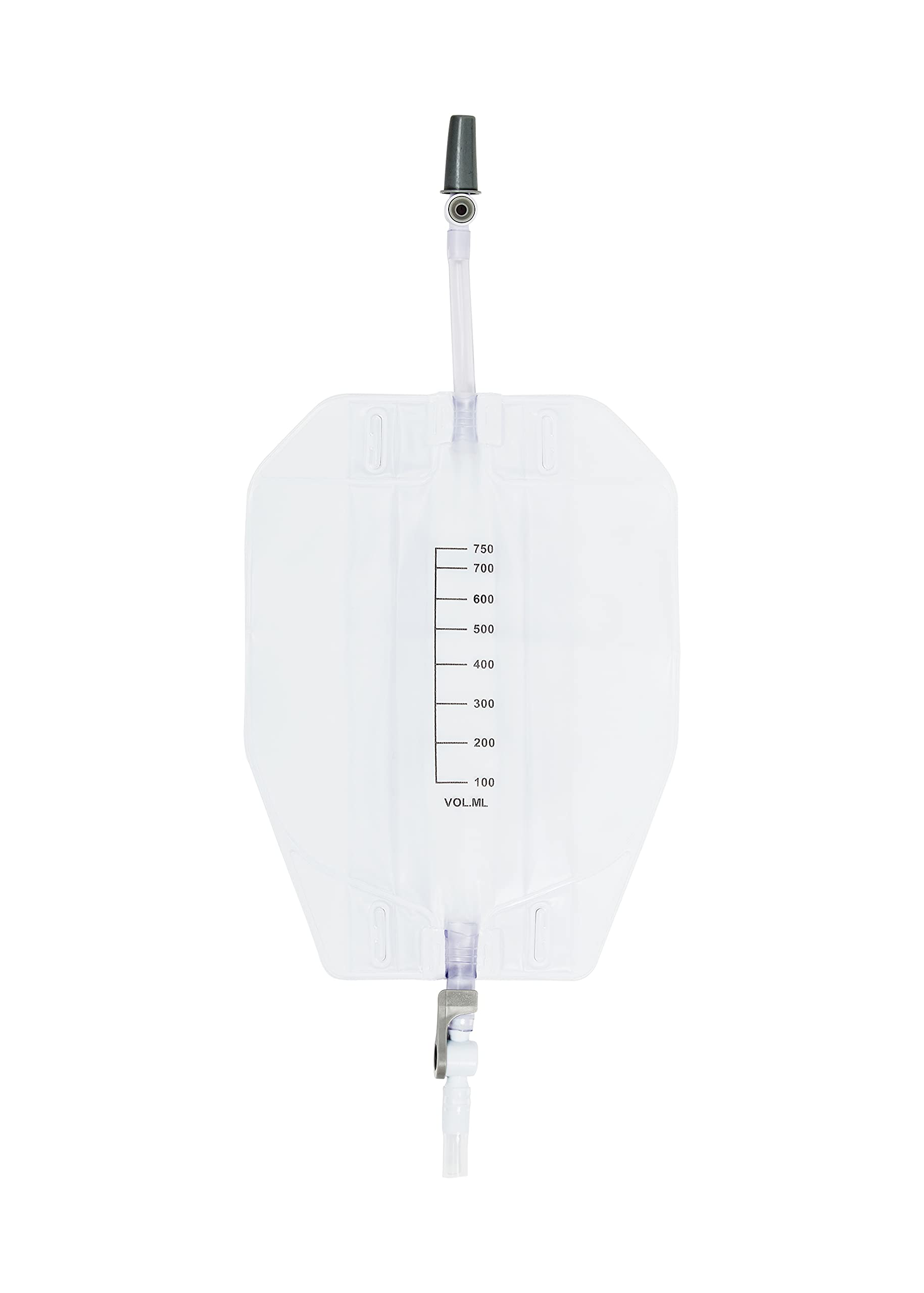 10Pcs Urine Leg Bag 750ml Capacity with Short Tube (5cm) - Lever Tap Valve - Fabric Back – Sterile Drainage Leg Bag - Catheter Leg Bag - Suitable to use with Catheter Bag Straps