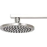 Amazon Basics Rain Shower Head, 6 Inch, Round, Satin Nickel