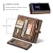 Galaxy Note 8 Case,AKHVRS Handmade Premium PU Leather Wallet Case,Zipper Wallet Case [Magnetic Closure]Detachable Magnetic Case & Card Slots for Samsung Galaxy Note 8 - Brown