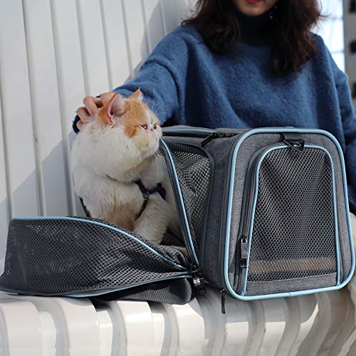 Petsfit Expandable Cat Carrier Dog Carriers,Airline Approved SoftSided