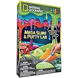 National Geographic Mega Slime &amp; Putty Lab - 4 Types Amazing Slime + 4 Types Stretchable Putty including Magnetic Putty, Fluffy Slime Glow-in-the-Dark Putty