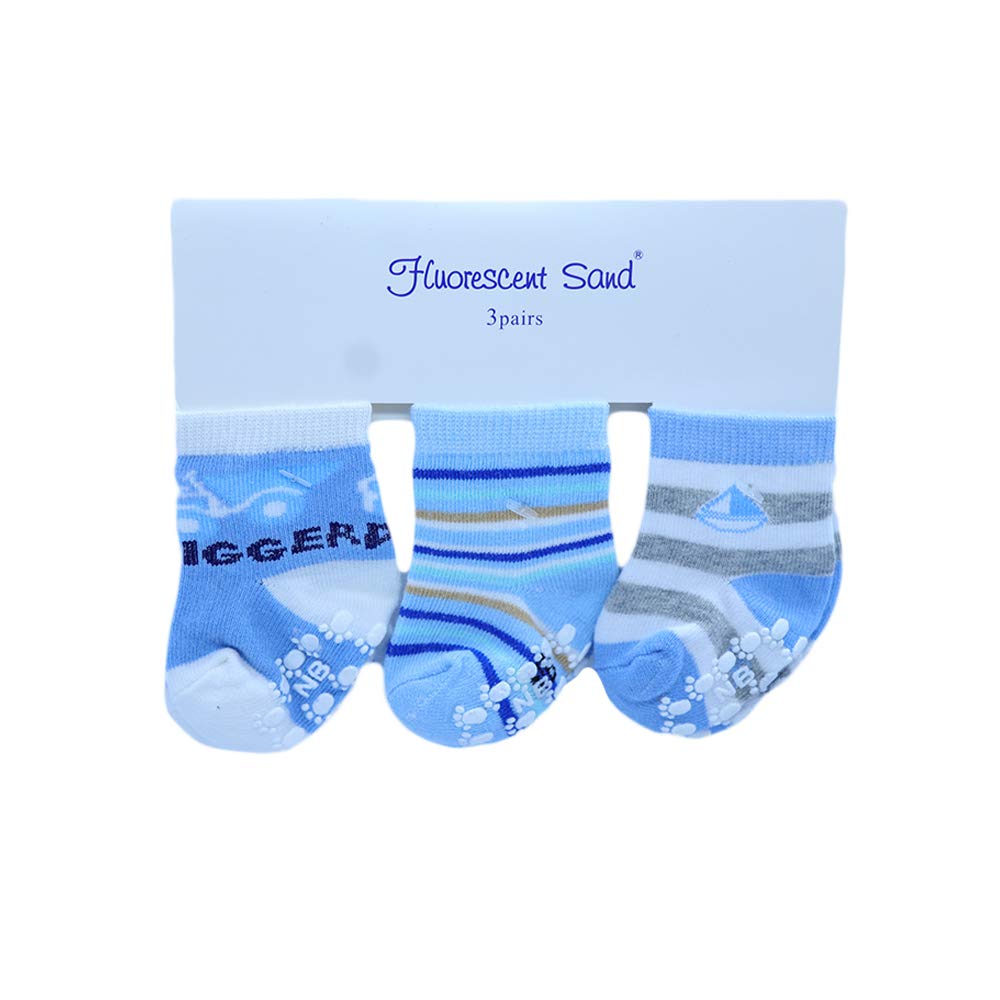 Buy Baby Socks Perfect Fit For Newborn (3 Pair of Socks) (Blue) at