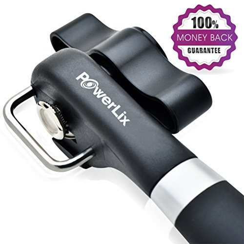 Taisk 1 Day Sale PowerLix Stainless Steel Manual Soft Grips Handle, Ergonomic Smooth Edge, Side Cutting can Opener, Lid Lifter That Won't T, Canopener - Thumbnail 2