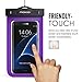 MoKo Waterproof Phone Pouch Holder, Underwater Cellphone Case Dry Bag with Lanyard Armband Compatible with iPhone 16 15 14 13 12 11 Pro Max X/Xr/Xs Max/SE 3, Samsung S24/S23/S21/S20/S10/S9, Purple