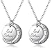 GLAM&CO Set of 2 Soul-Sisters Friends For Life Matching Necklaces, Friendship Jewelry Gifts for Best Friends Forever, BFF, Besties