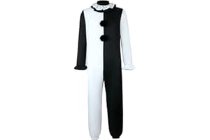 BIUTEY Adult TerrifiersCostume Jumpsuit Outfit Scary Art the Killer Cosplay Black and White Bodysuit Halloween