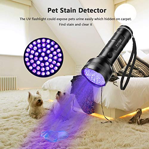 711TEK UV Flashlight Black Light, UV Lights 51 LED Matching with Pet