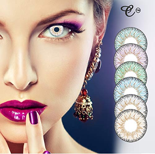 Women Multicolor Cute Charm and Attractive Eye Accessories Cosmetic Makeup Eye Shadow - Colour Attraction Grey with Contact Lens Case By Dress You Up TM