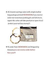 WOWSHOW - Pendientes de aro hexagonales para mujer, diseño geométrico octogonal